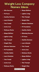 Top Weight Loss Group Names to Inspire Your Journey